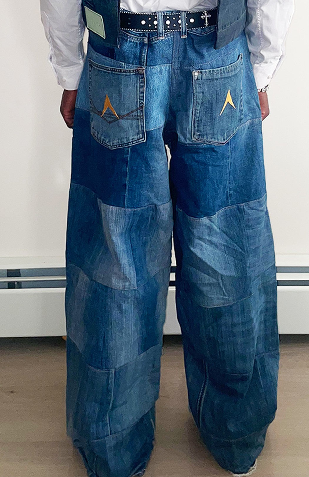 Multi-Pocket Artisan Utility Denim Trousers