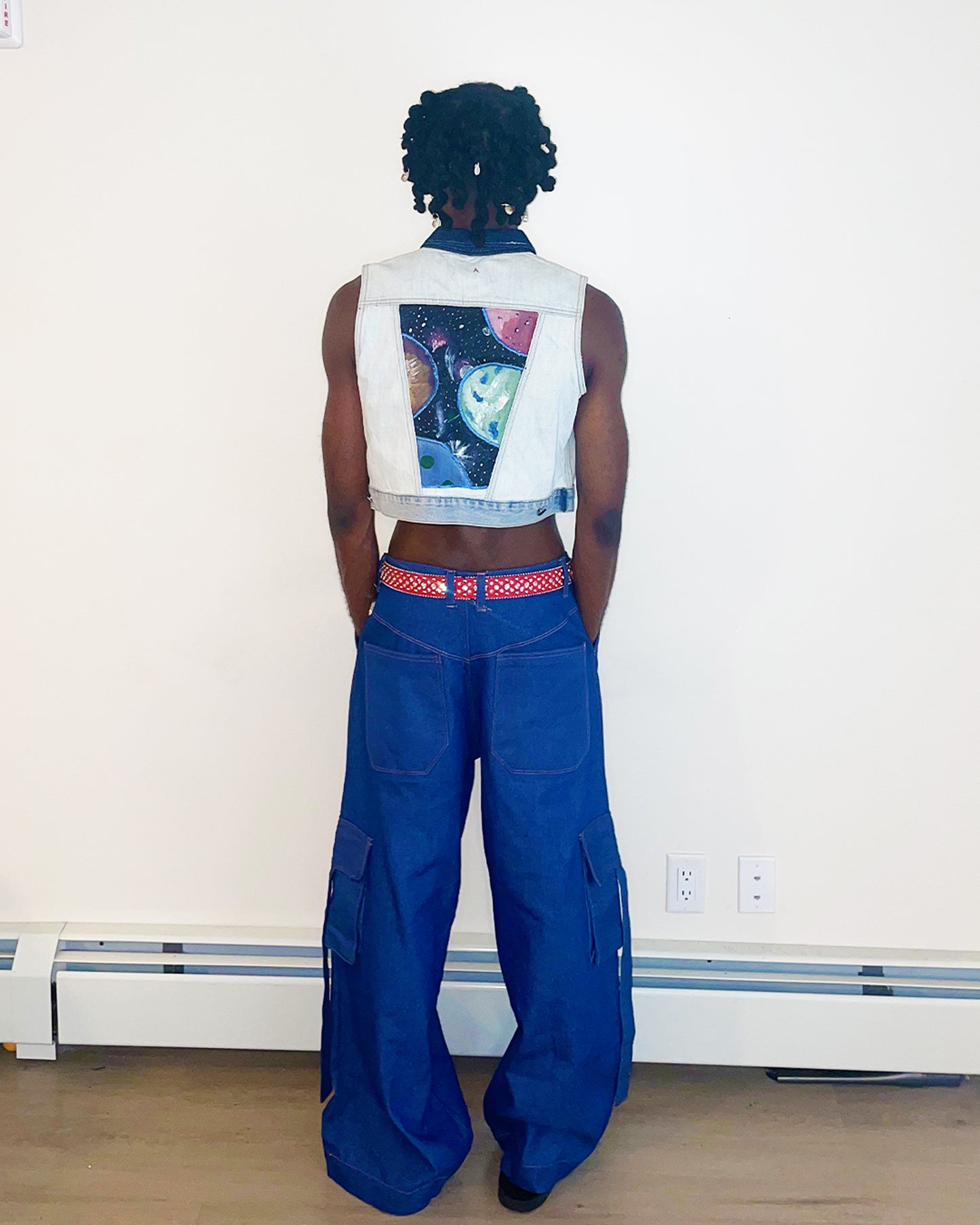 Cobalt Drop Pocket Cargo Pants