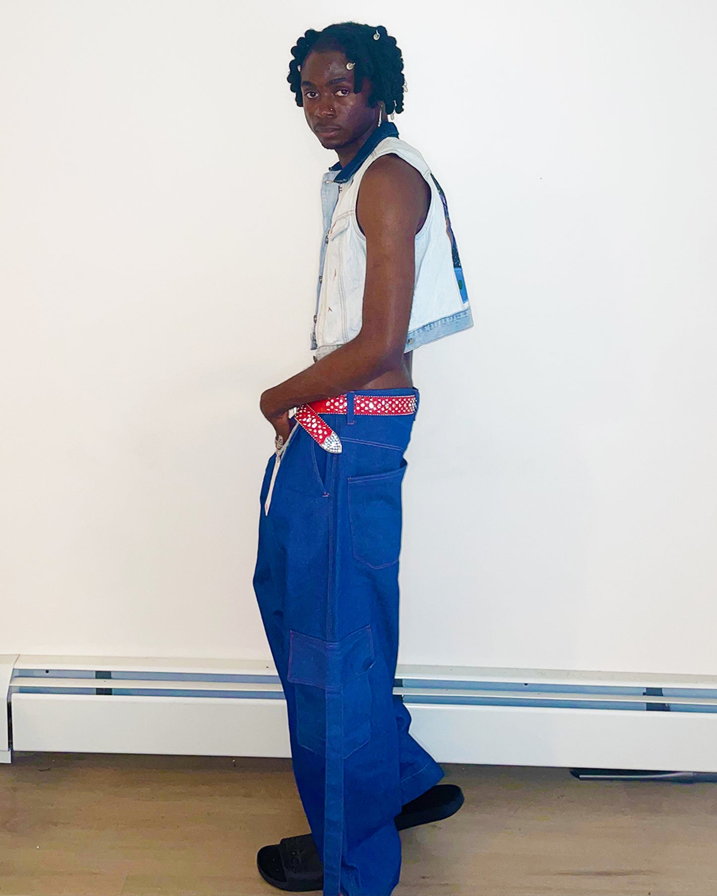 Cobalt Drop Pocket Cargo Pants