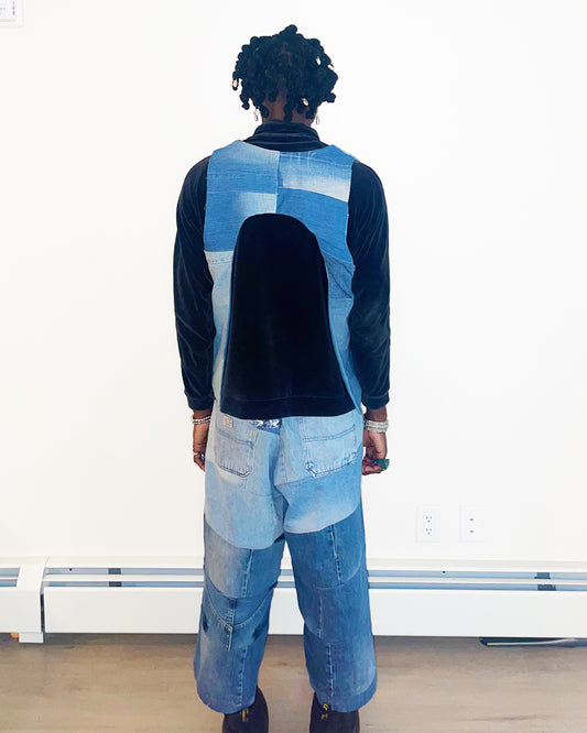 Pattern denim Jort